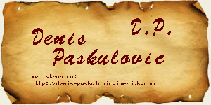Denis Paskulović vizit kartica